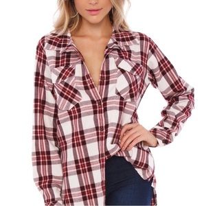 Sanctuary Boyfriend For Life Renegade Plaid Button Down Shirt. NWT! Sz S To 3X